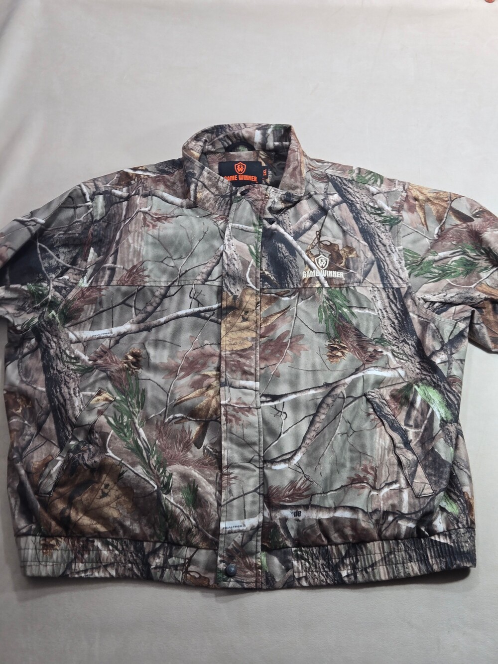 Game Winner 2XL Camo Jacket Realtree Hunting Outdoor Wear Snap Front Coat